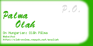 palma olah business card